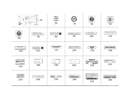 Type Plate, Guide Signs for 2006 Mercedes-Benz E320 #0