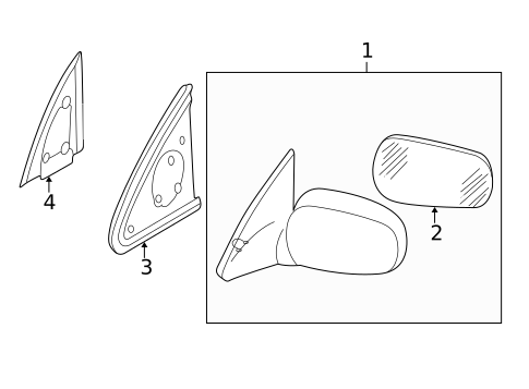 Outside Mirrors for 2000 Nissan Altima #0