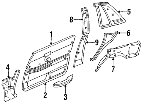 Interior Trim for 1988 Subaru GL #1