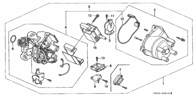 Distributor (Hitachi) (2.2L) for 1997 Honda Odyssey #0