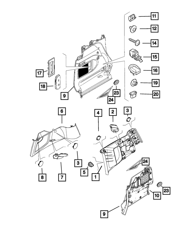 5YB62LXHAA - Interior Trim: Quarter Trim Panel for Jeep: Renegade Image