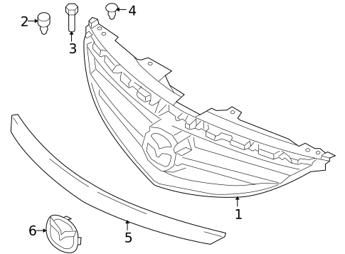 Grille & Components for 2011 Mazda 6 #0