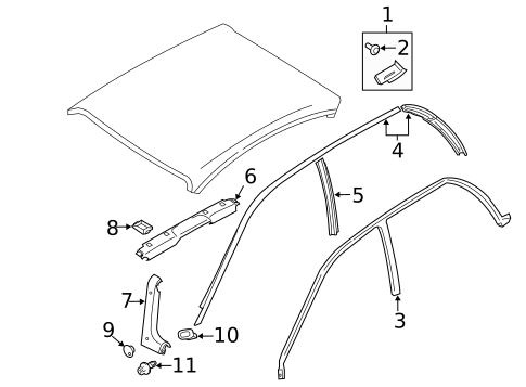 Exterior Trim - Roof for 2003 Subaru Baja #0