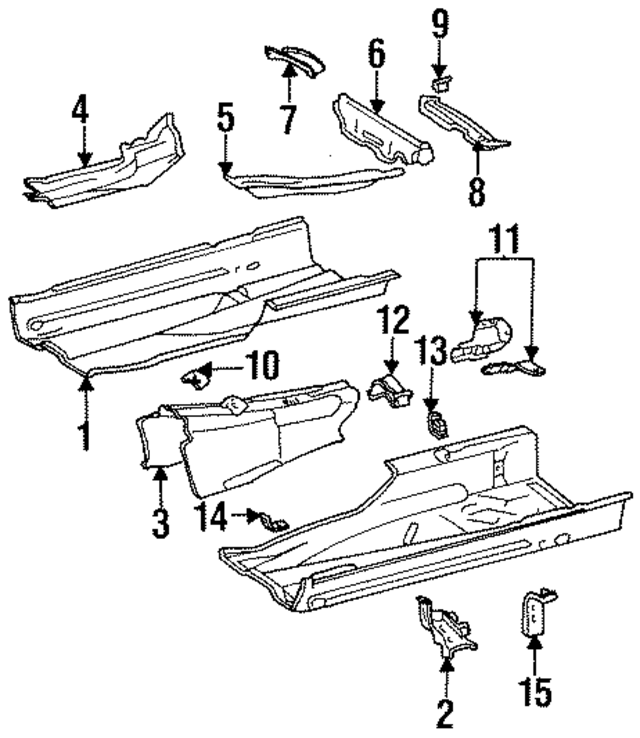 1246101360 - Body: Floor Pan for Mercedes-Benz Image