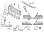 4G8807648E9B9 - Body: Outer Grille for Audi Image