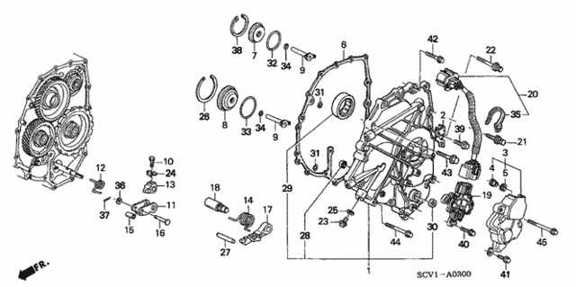 AT Left Side Cover for 2005 Honda Element #0