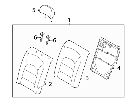 Rear Seat Components for 2017 Kia Forte5 #1
