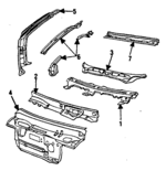 20362663 - Body: Windshield Frame for Buick: Skylark, Somerset, Somerset Regal | Oldsmobile: Calais, Cutlass Calais | Pontiac: Grand Am Image