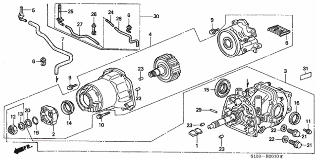 Rear Differential for 1997 Honda CR-V #0