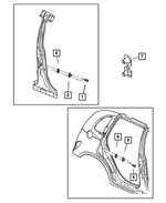 6503120AB - Body Sheet Metal Except Doors: Button Head Torx Screw And Washer for Mopar Image
