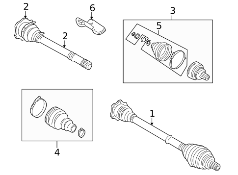 Drive Axles for 2001 Volkswagen Passat #0
