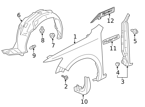 Exterior Trim - Fender for 2022 Acura ILX #0