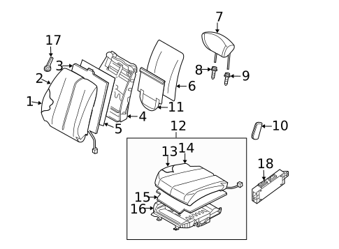 Power Seats for 2007 Nissan Murano #1