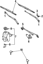 F42Z17D499A - Body: Wiper Arm Nut for Ford Image