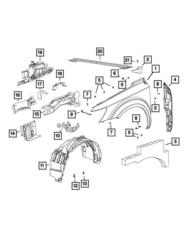 6508125AA - Interior Trim: Spring Nut for Mopar Image image