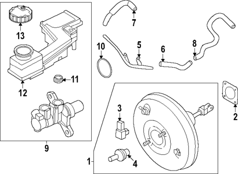 Master Cylinder - Components On Dash Panel for 2025 INFINITI QX60 #0