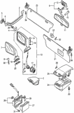 88140671924ZG - : Mirror, Rear-View *B25L* (Water Blue) for Honda Image