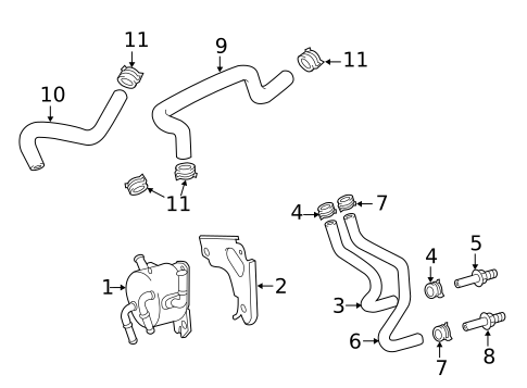 Oil Cooler for 2018 Lexus ES350 #0