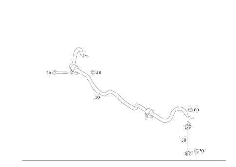 Torsion Bar, Rear for 2012 Mercedes-Benz S400 #0
