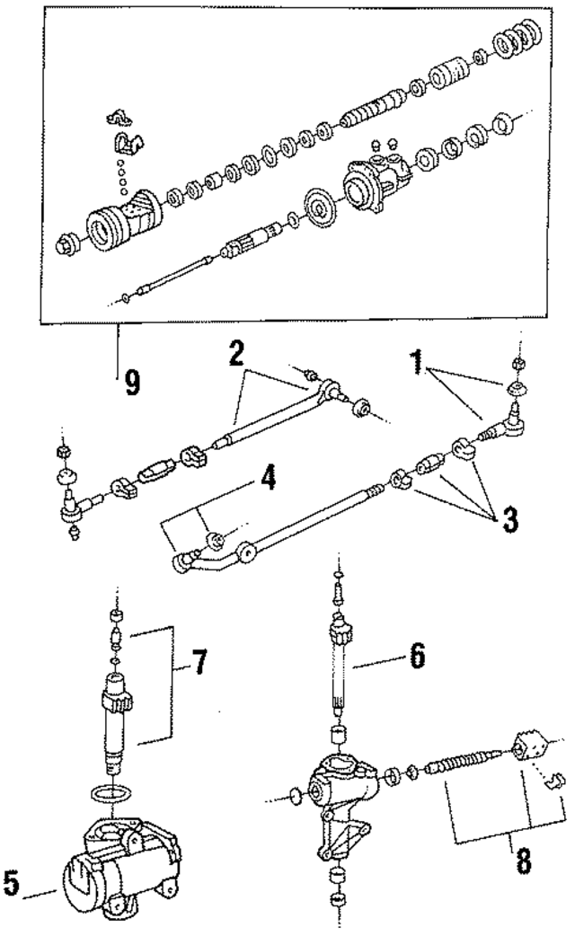 E3TZ3A130C - Steering: Tie Rod End for Ford: Bronco II, Ranger Image