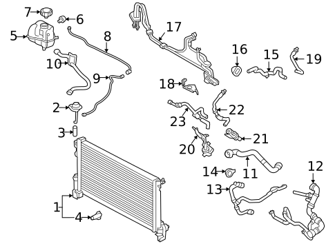 Radiator & Components for 2023 Volvo V60 #5