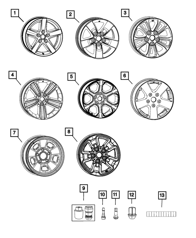« 68613049AA – Wheels : Aluminium Roue, Avant Ou Arrière pour Mopar Image »