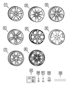 68613049AA - Wheels: Aluminum Wheel for Mopar Image