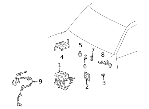 ABS Components for 2000 Lexus LX470 #0