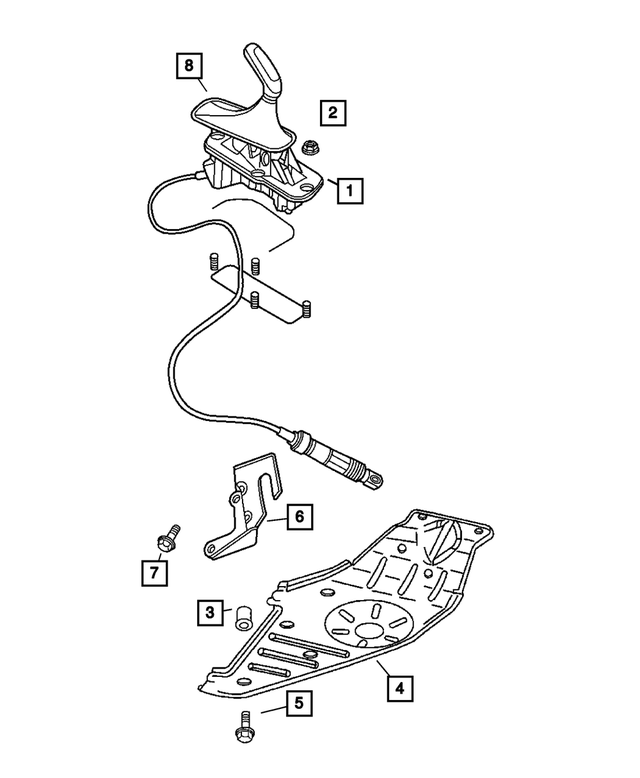 52128999AH - Transfer Case Model 231 [DHN]: Transfer Case Shifter for Mopar Image