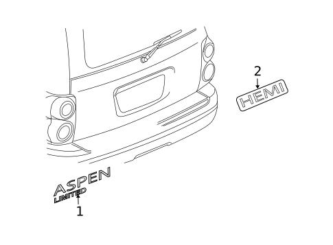 Exterior Trim - Lift Gate for 2008 Chrysler Aspen #0