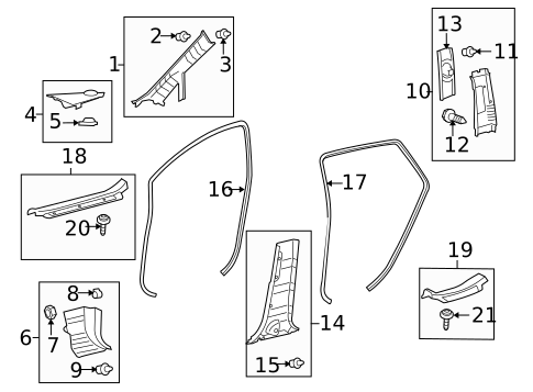 Interior Trim - Pillars for 2014 Toyota Venza #0