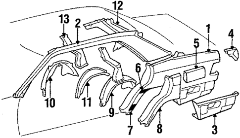 Quarter Panel & Components for 1988 Mercedes-Benz 260E #0