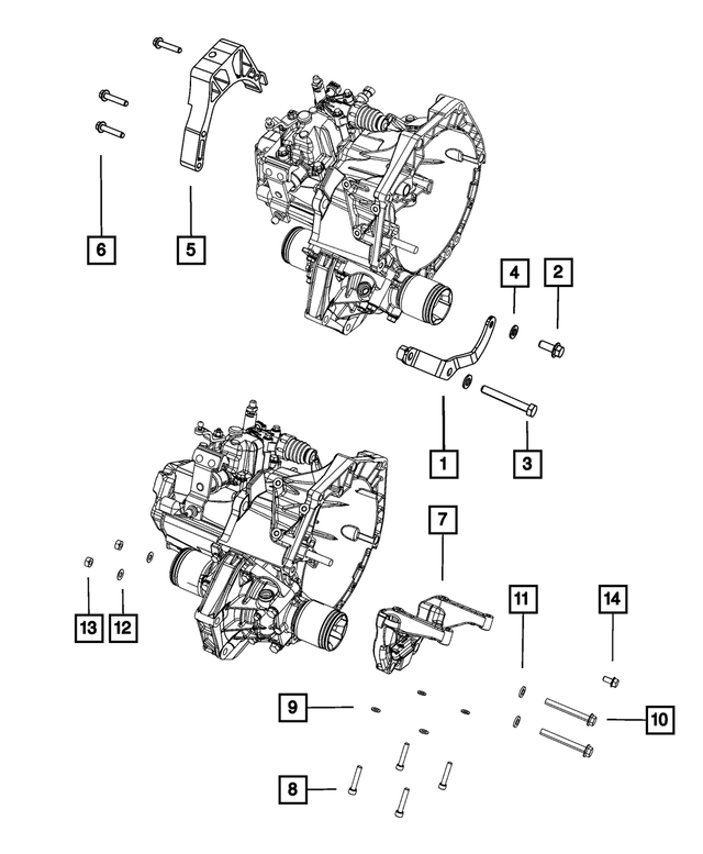 68073053AB - C514; 5-Speed; Manual Transaxle: Differential Bracket for Mopar Image