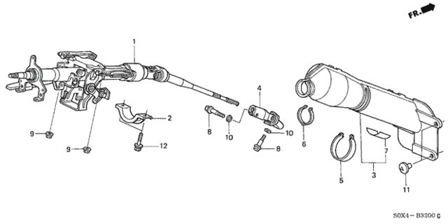 Steering Column for 2000 Honda Odyssey #0