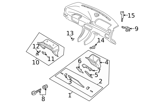 Glove Box for 1997 Mazda Millenia #0