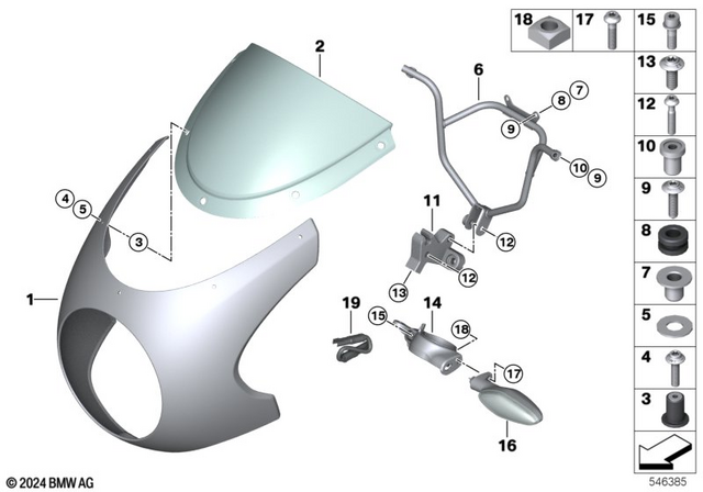 61125B3D860 - : Adapter, Stalk Turn Signal for BMW-Motorrad Image