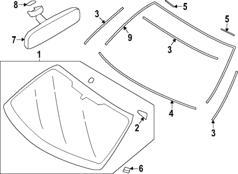 Glass - Windshield for 2024 Subaru BRZ #0