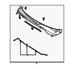 86150J5000 - Body: Cowl Grille for Kia: Stinger Image