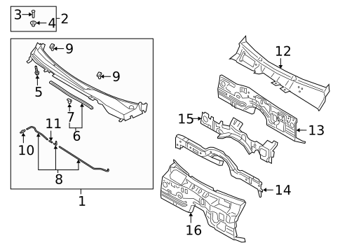 Cowl for 2020 Kia Stinger #0