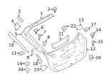 7146976114 - Body: Side Trim Panel Nut for BMW Image
