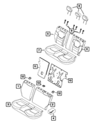 6SF94LXHAA - Interior Trim: Rear Headrest, Center for Mopar Image