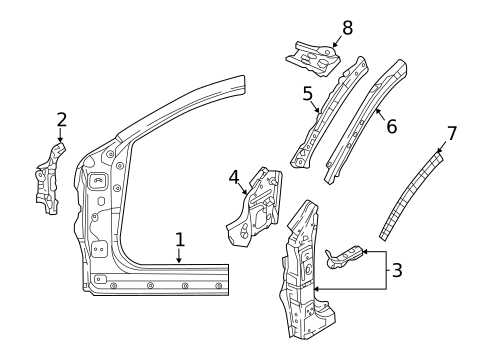 Front Pillar for 2021 Mazda CX-3 #0