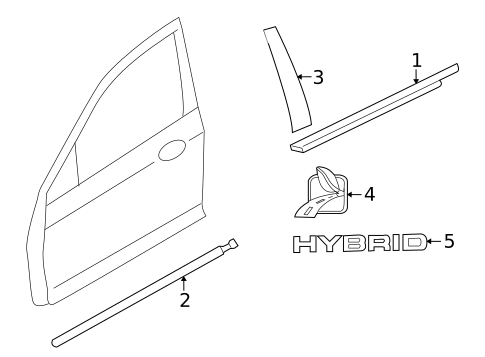 Exterior Trim - Front Door for 2011 Mercury Milan #0