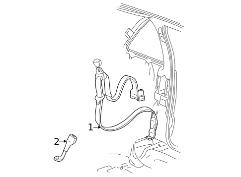 Front Seat Belts for 1995 GMC Jimmy #0