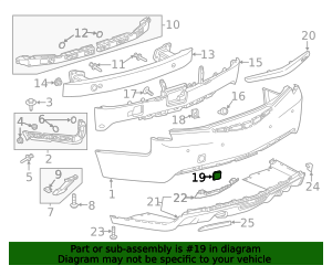 2013-2018 Cadillac ATS Primed Rear Bumper Fascia Tow Hook Access Hole ...