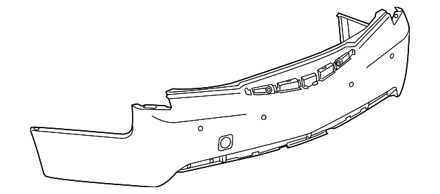 2015-2018 Cadillac ATS Rear Upper Bumper Cover 23417691 GM ...