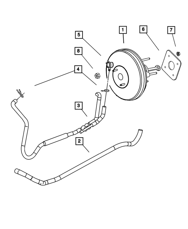 4764647AE - Service Brakes: Power Brake Booster for Mopar Image