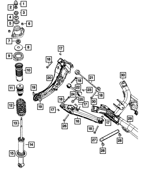 Rear Suspension and Cradle for 2017 Jeep Compass #0