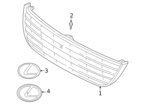 Grille & Components for 2005 Lexus SC430 #0