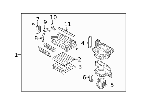 Blower Motor & Fan for 2011 Hyundai Azera #0